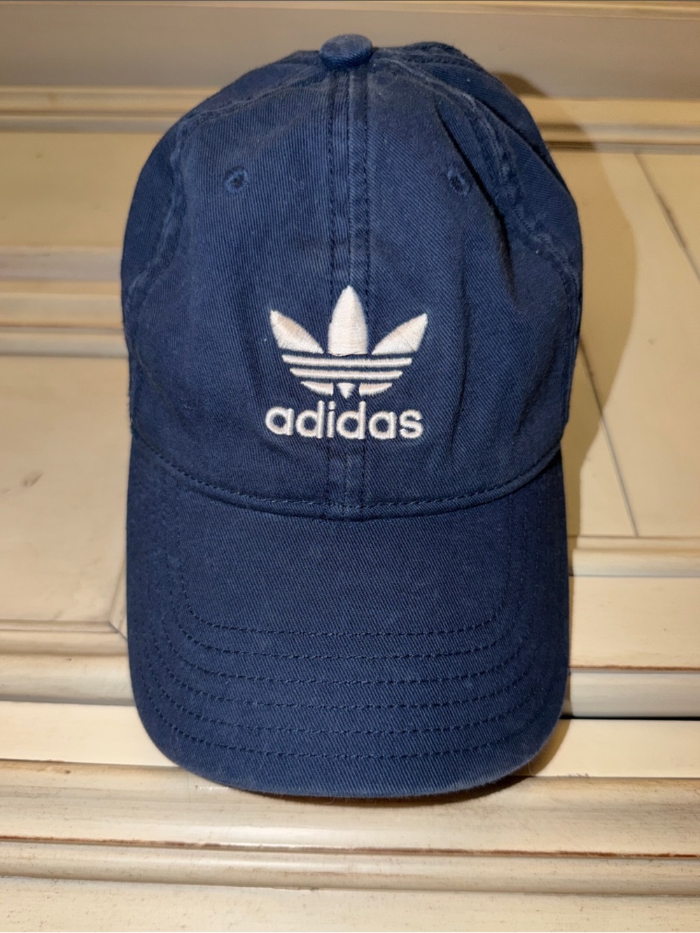 adidas Navy and White Trefoil Baseball Hat